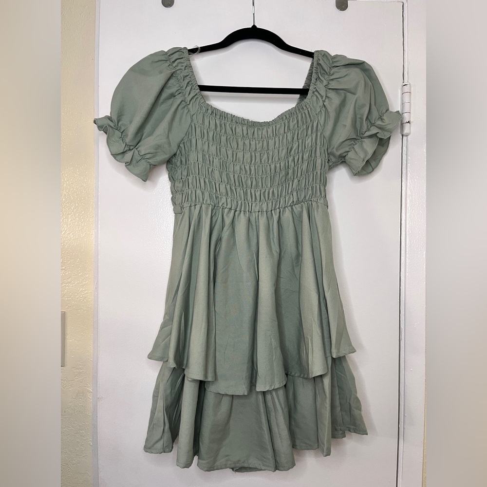 Indulge Instyle Olive green baby Doll Jumper - Picture 6 of 6